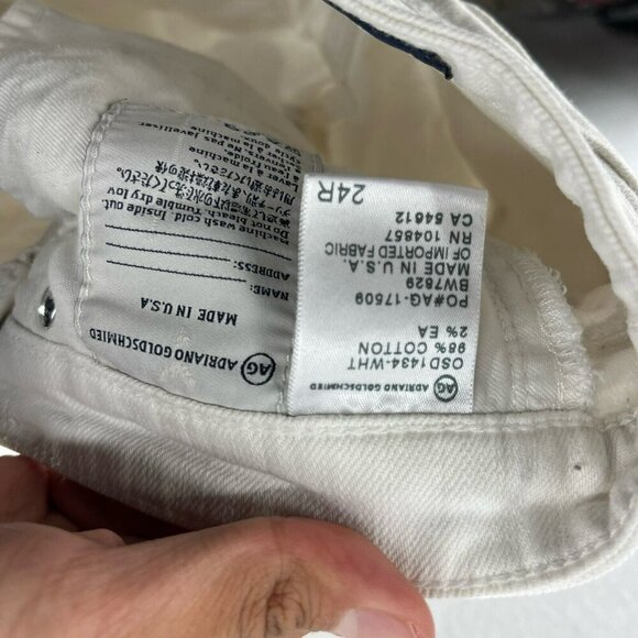 AG Adriano Goldschmied Jeans Women's 24 White Denim The Prima Midrise Cigarette - Picture 11 of 12